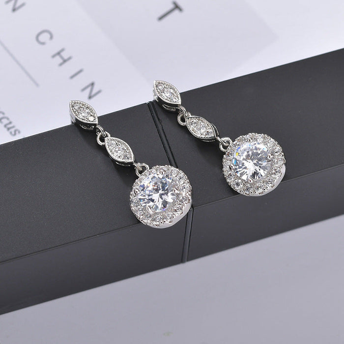 Wholesale Copper Inlaid Zircon Earrings JDC-ES-XuF115 Earrings 旭帆 Wholesale Jewelry JoyasDeChina Joyas De China