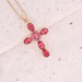Wholesale Copper Micro Set Zircon Necklace Multicolor Cross Pendant NecklaceJDC-NE-Bingm012 necklaces 冰萌 Wholesale Jewelry JoyasDeChina Joyas De China
