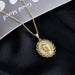 Wholesale copper micro-set zircon Virgin Pendant plated with 18K gold necklace JDC-NE-AG138 Necklaces 澳古 Wholesale Jewelry JoyasDeChina Joyas De China