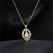 Wholesale copper plated 18K gold micro-encrusted zircon Virgin Necklace JDC-NE-AG142 Necklaces 澳古 Wholesale Jewelry JoyasDeChina Joyas De China