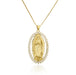 Wholesale copper plated 18K gold zircon Virgin Mary necklace JDC-NE-AG137 Necklaces 澳古 Wholesale Jewelry JoyasDeChina Joyas De China