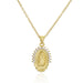 Wholesale copper plated real gold zircon Virgin Mary necklace JDC-NE-AG139 Necklaces 澳古 1 Wholesale Jewelry JoyasDeChina Joyas De China