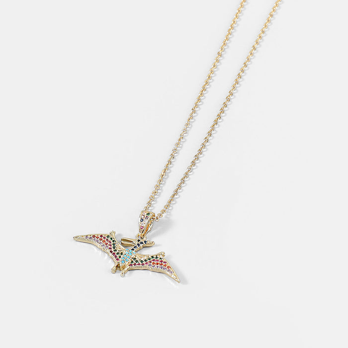 Wholesale Copper Rhinestone Dinosaur Necklace JDC-NE-JL180 Necklaces 氿乐 Wholesale Jewelry JoyasDeChina Joyas De China