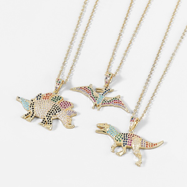 Wholesale Copper Rhinestone Dinosaur Necklace JDC-NE-JL180 Necklaces 氿乐 Wholesale Jewelry JoyasDeChina Joyas De China