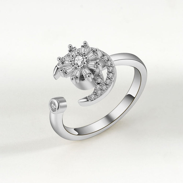 Wholesale copper rotatable ring JDC-RS-YJY002 Rings 银晶缘 4 1 Wholesale Jewelry JoyasDeChina Joyas De China