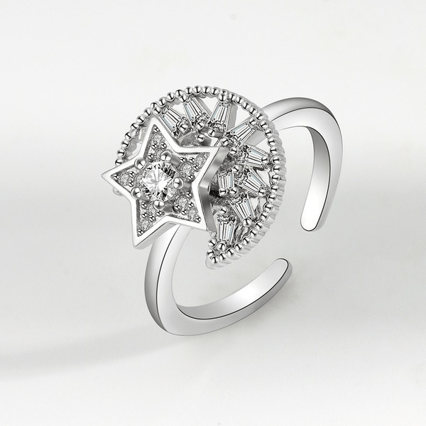 Wholesale copper rotatable ring JDC-RS-YJY002 Rings 银晶缘 Wholesale Jewelry JoyasDeChina Joyas De China