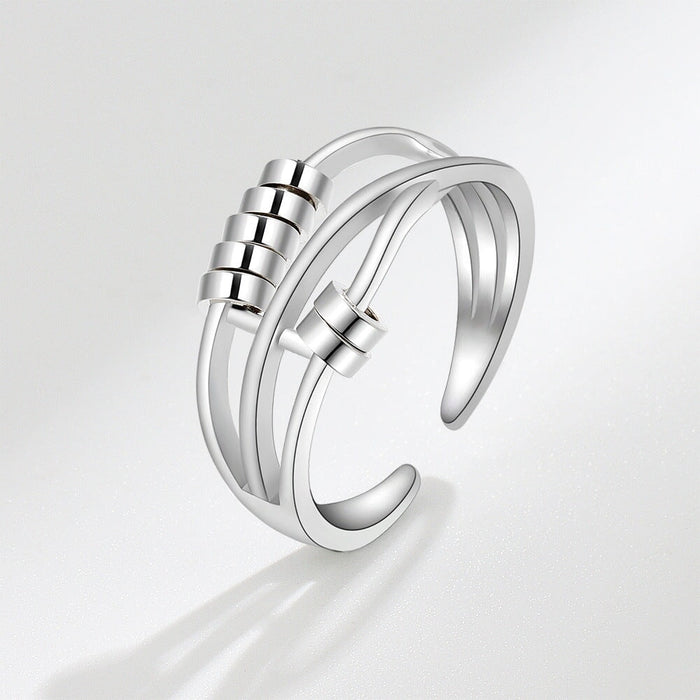 Wholesale copper rotatable ring JDC-RS-YJY004 Rings 银晶缘 2 1 Wholesale Jewelry JoyasDeChina Joyas De China