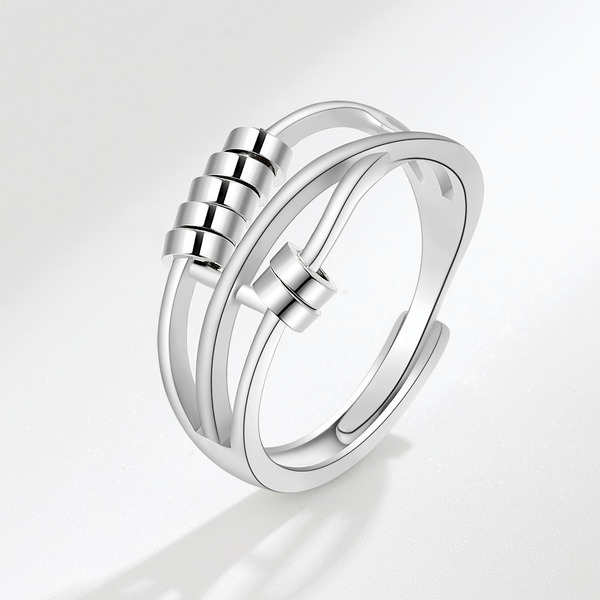 Wholesale copper rotatable ring JDC-RS-YJY004 Rings 银晶缘 Wholesale Jewelry JoyasDeChina Joyas De China