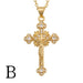 Wholesale Copper Set Zircon Jesus Cross Gold Plated Necklace JDC-NE-HongX001 Necklaces 鸿玺 Wholesale Jewelry JoyasDeChina Joyas De China