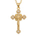 Wholesale Copper Set Zircon Jesus Cross Gold Plated Necklace JDC-NE-HongX001 Necklaces 鸿玺 Wholesale Jewelry JoyasDeChina Joyas De China