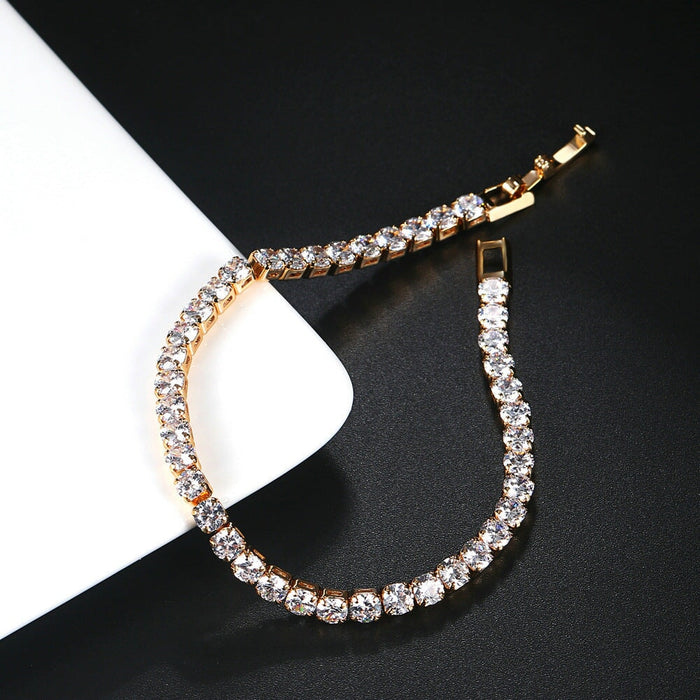 Wholesale Copper Zircon Full Diamond Tennis Chain Bracelet JDC-BT-ZuoYi001 Bracelet 佐伊 Wholesale Jewelry JoyasDeChina Joyas De China