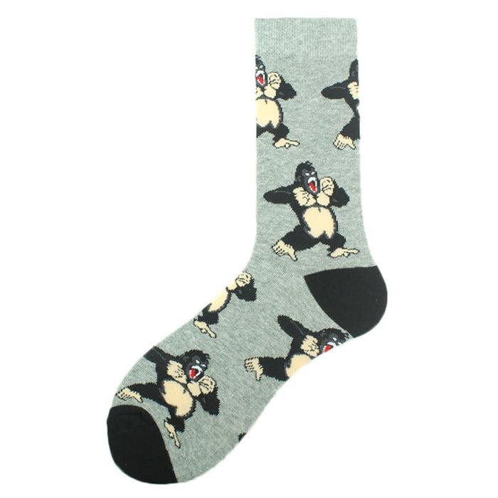 Wholesale Cotton Animal Geometric Fruit Socks Men's Plus Size Long Socks JDC-SK-KAF041 Sock 咖范 6 One size fits all Wholesale Jewelry JoyasDeChina Joyas De China