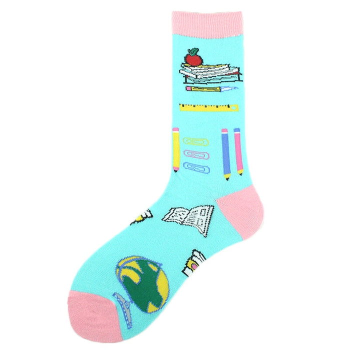 Wholesale Cotton Animal Geometric Fruit Socks Men's Plus Size Long Socks JDC-SK-KAF043 Sock 咖范 11 One size fits all Wholesale Jewelry JoyasDeChina Joyas De China