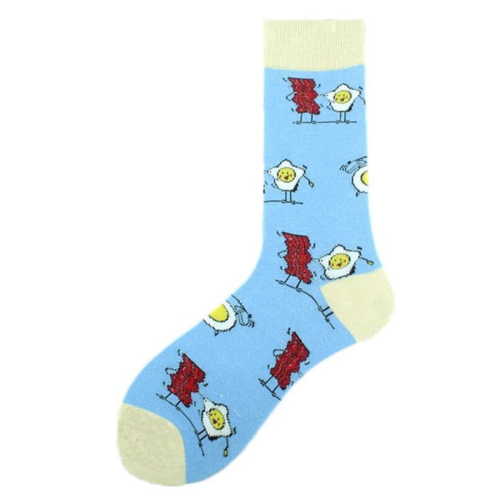 Wholesale Cotton Animal Geometric Fruit Socks Men's Plus Size Long Socks JDC-SK-KAF044 Sock 咖范 15 One size fits all Wholesale Jewelry JoyasDeChina Joyas De China