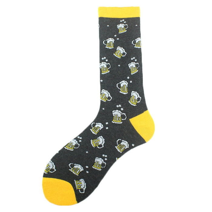 Wholesale Cotton Animal Geometric Fruit Socks Men's Plus Size Long Socks JDC-SK-KAF045 Sock 咖范 18 One size fits all Wholesale Jewelry JoyasDeChina Joyas De China