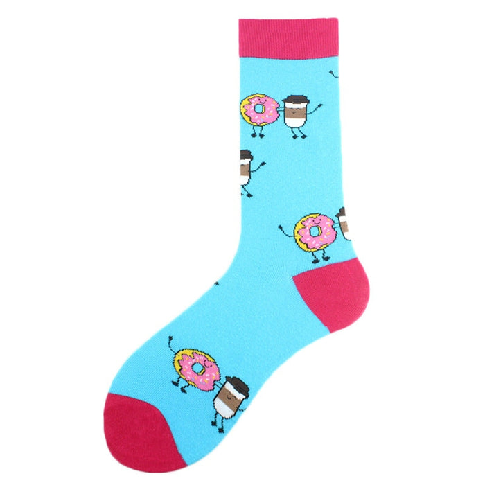 Wholesale Cotton Animal Geometric Fruit Socks Men's Plus Size Long Socks JDC-SK-KAF045 Sock 咖范 23 One size fits all Wholesale Jewelry JoyasDeChina Joyas De China