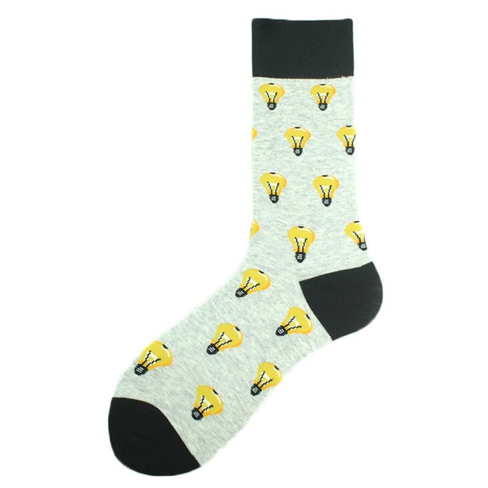 Wholesale Cotton Animal Geometric Fruit Socks Men's Plus Size Long Socks JDC-SK-KAF046 Sock 咖范 26 One size fits all Wholesale Jewelry JoyasDeChina Joyas De China