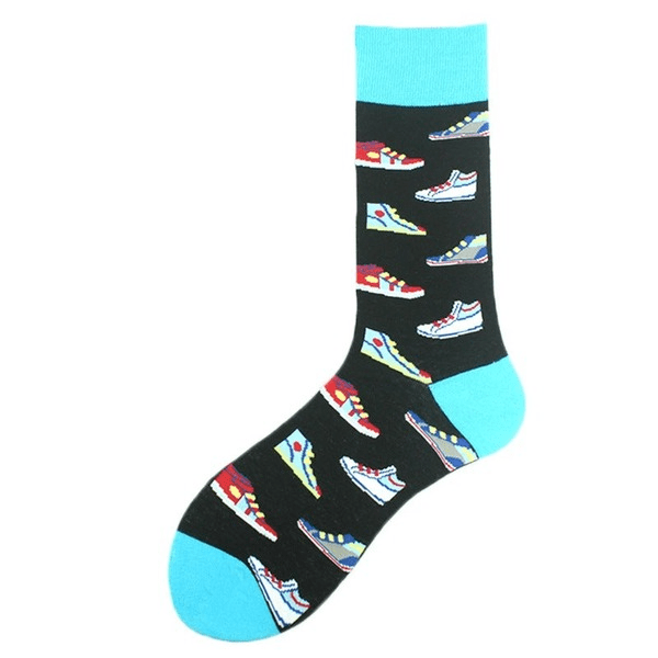 Wholesale Cotton Animal Geometric Fruit Socks Men's Plus Size Long Socks JDC-SK-KAF046 Sock 咖范 Wholesale Jewelry JoyasDeChina Joyas De China