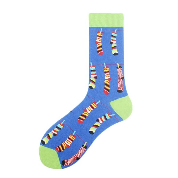 Wholesale Cotton Animal Geometric Fruit Socks Men's Plus Size Long Socks JDC-SK-KAF046 Sock 咖范 Wholesale Jewelry JoyasDeChina Joyas De China