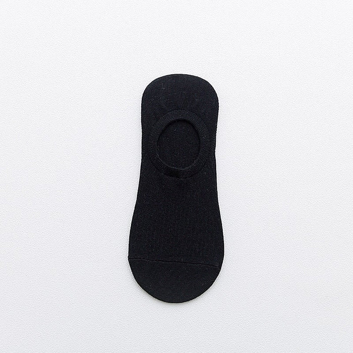 Wholesale Cotton Invisible Socks Women's Silicone Non-Slip Socks JDC-SK-BuZL002 Sock 步之蓝 black one size Wholesale Jewelry JoyasDeChina Joyas De China