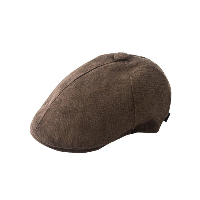Wholesale Cotton Linen Thin Beret JDC-FH-Muxia004 Fashionhat 沐夏 brown adjustable Wholesale Jewelry JoyasDeChina Joyas De China