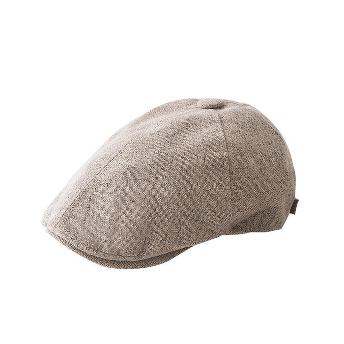Wholesale Cotton Linen Thin Beret JDC-FH-Muxia004 Fashionhat 沐夏 khaki adjustable Wholesale Jewelry JoyasDeChina Joyas De China