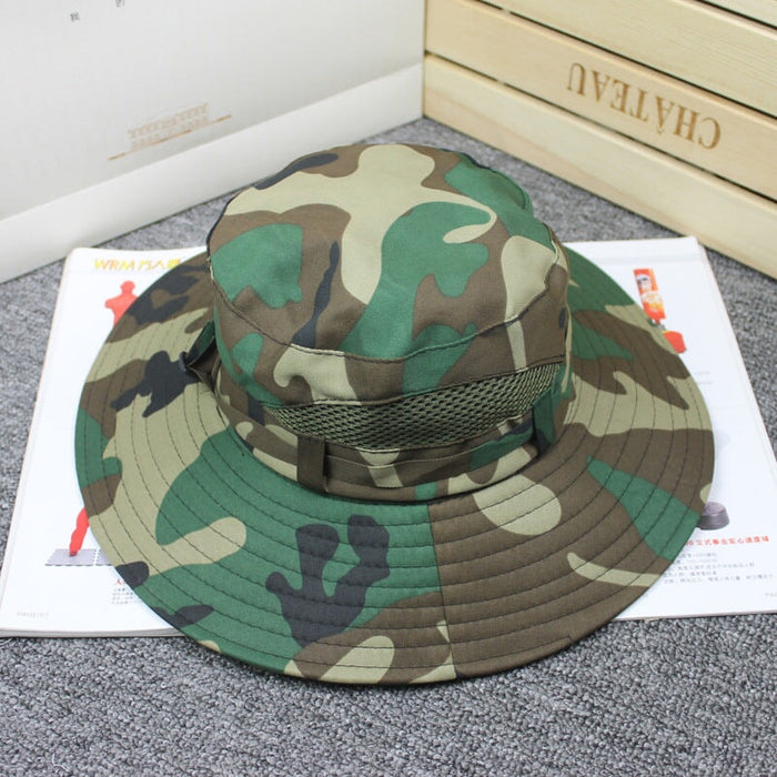 Wholesale Cotton Outdoor Camouflage Bucket Hat Hiking Hat JDC-FH-Hanc006 Fashionhat 涵承 lvse Wholesale Jewelry JoyasDeChina Joyas De China