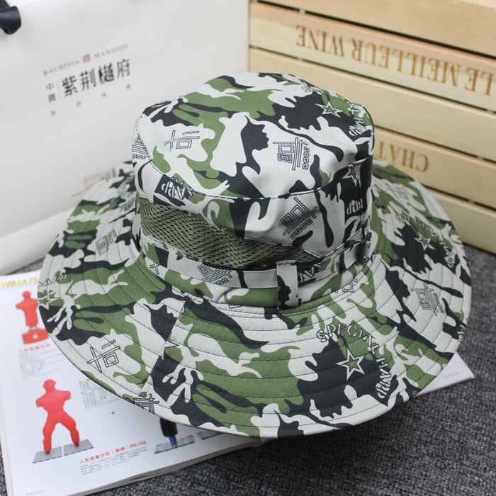 Wholesale Cotton Outdoor Camouflage Bucket Hat Hiking Hat JDC-FH-Hanc006 Fashionhat 涵承 wujiaoxing Wholesale Jewelry JoyasDeChina Joyas De China