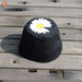Wholesale Cotton Small Daisy Sun Hat JDC-FH-Hanc012 Fashionhat 涵承 Bucket-black one size Wholesale Jewelry JoyasDeChina Joyas De China