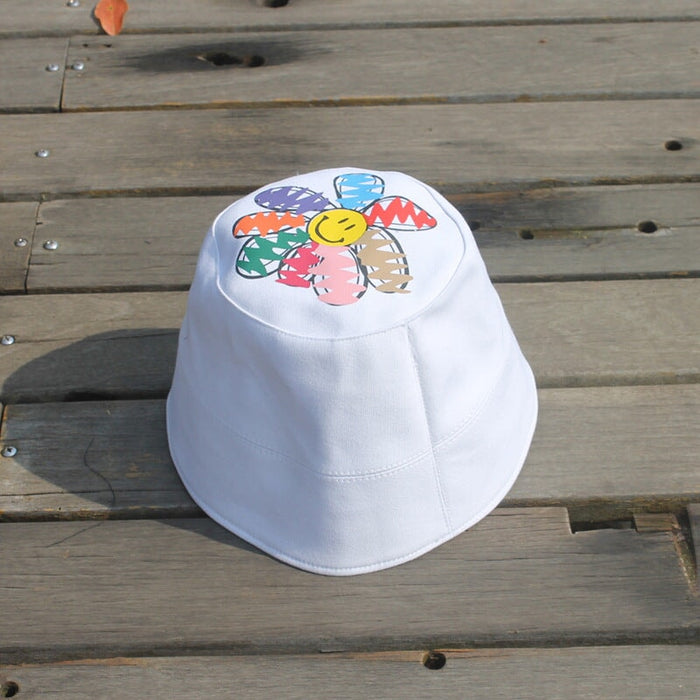 Wholesale Cotton Small Daisy Sun Hat JDC-FH-Hanc012 Fashionhat 涵承 Bucket-white one size Wholesale Jewelry JoyasDeChina Joyas De China
