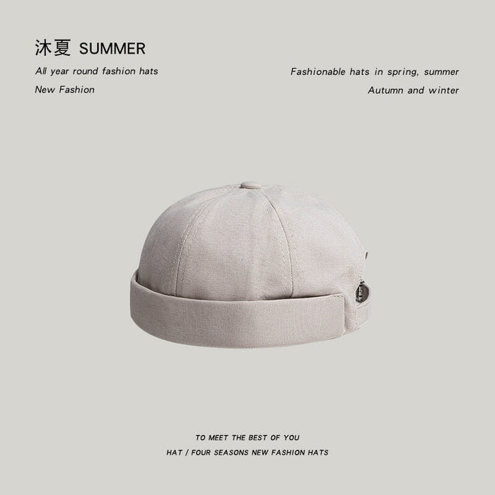 Wholesale cotton solid color melon rind hat JDC-FH-Muxia006 Fashionhat 沐夏 Wholesale Jewelry JoyasDeChina Joyas De China