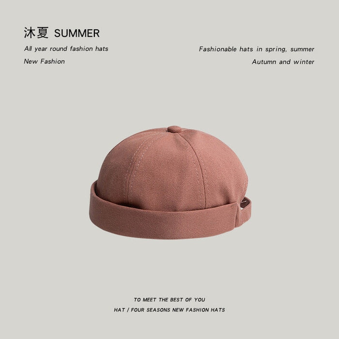 Wholesale cotton solid color melon rind hat JDC-FH-Muxia006 Fashionhat 沐夏 Wholesale Jewelry JoyasDeChina Joyas De China