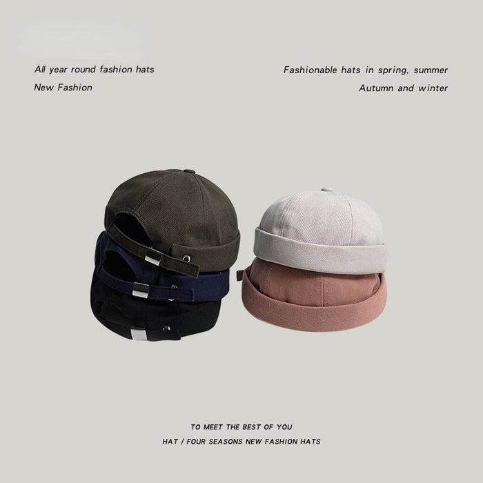 Wholesale cotton solid color melon rind hat JDC-FH-Muxia006 Fashionhat 沐夏 Wholesale Jewelry JoyasDeChina Joyas De China