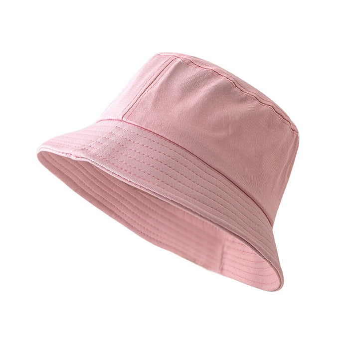 Wholesale Cotton Solid Color Parent-child Bucket Hat Flat Top Visor Hat JDC-FH-Muxia003 Fashionhat 沐夏 Wholesale Jewelry JoyasDeChina Joyas De China