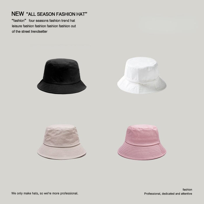 Wholesale Cotton Solid Color Parent-child Bucket Hat Flat Top Visor Hat JDC-FH-Muxia003 Fashionhat 沐夏 Wholesale Jewelry JoyasDeChina Joyas De China
