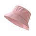 Wholesale Cotton Solid Color Parent-child Bucket Hat Flat Top Visor Hat JDC-FH-Muxia003 Fashionhat 沐夏 pink Adult (58cm) Wholesale Jewelry JoyasDeChina Joyas De China