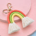 Wholesale Cotton Thread Braided Rainbow Keychain JDC-KC-WS139 Keychains 围颂 orange Wholesale Jewelry JoyasDeChina Joyas De China