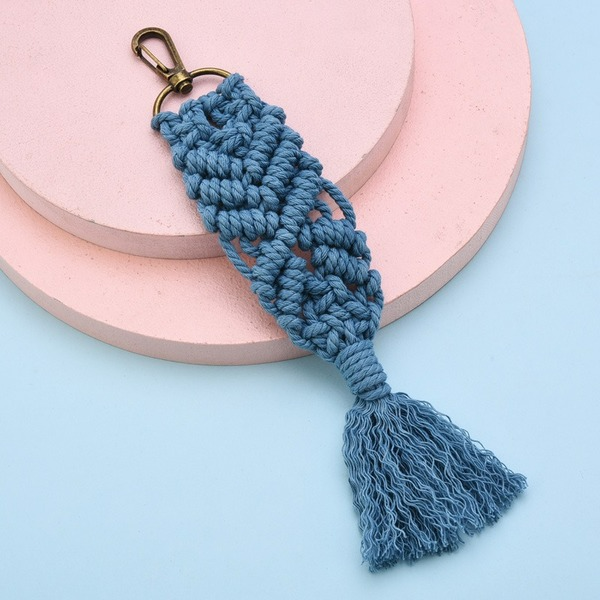 Wholesale Cotton Thread Tassel Pendant Knot Keychain JDC-KC-WS140 Keychains 围颂 Wholesale Jewelry JoyasDeChina Joyas De China