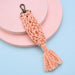 Wholesale Cotton Thread Tassel Pendant Knot Keychain JDC-KC-WS140 Keychains 围颂 han pink Wholesale Jewelry JoyasDeChina Joyas De China