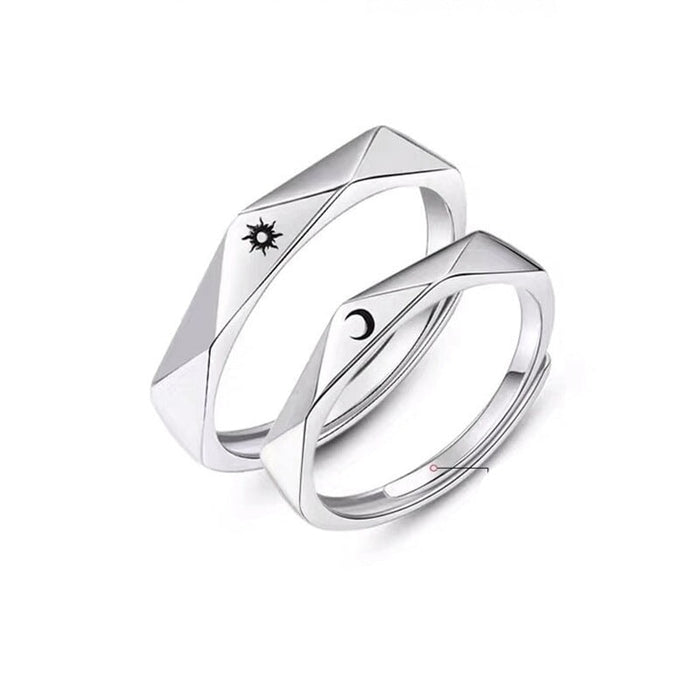 Wholesale couple opening adjustable plain silver ring JDC-RS-NS008 Rings 尼森 Wholesale Jewelry JoyasDeChina Joyas De China