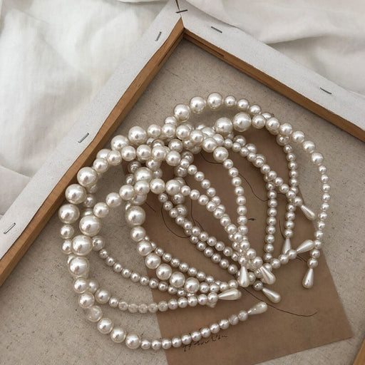 Wholesale court vintage pearl hair band JDC-HD-BaoY004 Headband 宝钰 Wholesale Jewelry JoyasDeChina Joyas De China