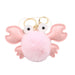 Wholesale crab alloy imitation hair hair ball pendant pom pom keychain JDC-KC-Zuge020 Keychains 祖格 Wholesale Jewelry JoyasDeChina Joyas De China