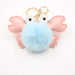 Wholesale crab alloy imitation hair hair ball pendant pom pom keychain JDC-KC-Zuge020 Keychains 祖格 Wholesale Jewelry JoyasDeChina Joyas De China
