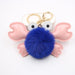 Wholesale crab alloy imitation hair hair ball pendant pom pom keychain JDC-KC-Zuge020 Keychains 祖格 Borland / Wholesale Jewelry JoyasDeChina Joyas De China