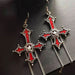 Wholesale cross chain exaggerated alloy earrings JDC-ES-YYFF015 Earrings 燕羽飞飞 1 Wholesale Jewelry JoyasDeChina Joyas De China