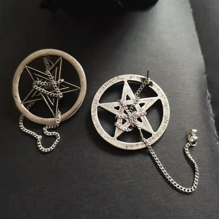 Wholesale cross chain exaggerated alloy earrings JDC-ES-YYFF015 Earrings 燕羽飞飞 2 Wholesale Jewelry JoyasDeChina Joyas De China