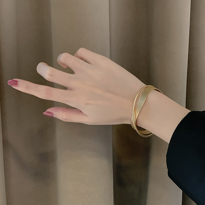 Wholesale cross dummy gold open alloy bracelet JDC-BT-BaoY014 Bracelet 宝钰 Wholesale Jewelry JoyasDeChina Joyas De China
