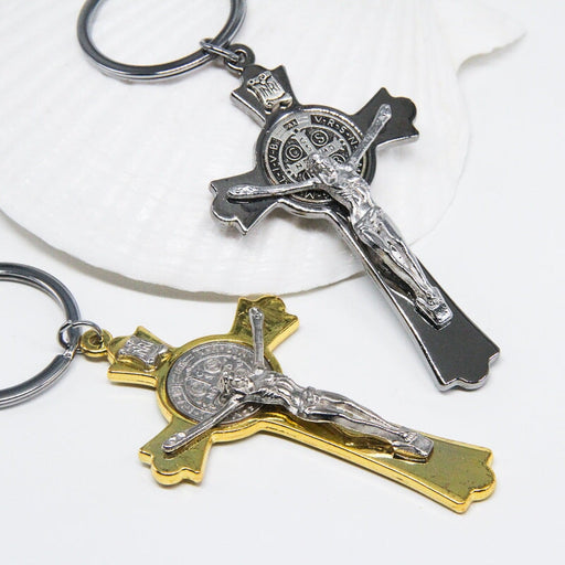 Wholesale Cross Jesus Catholic Alloy Keychain JDC-KC-XJN001 Keychains 小江南 Wholesale Jewelry JoyasDeChina Joyas De China