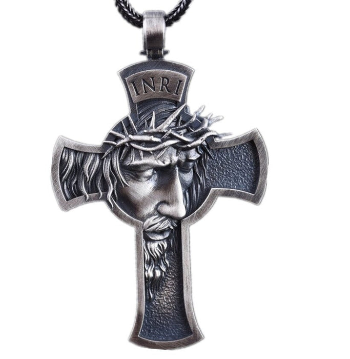 Wholesale Crown of Thorns Jesus Cross Alloy Necklace JDC-NE-Saip010 Necklaces 赛蒲 Wholesale Jewelry JoyasDeChina Joyas De China