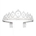 Wholesale Crown White Crystal Alloy Headband JDC-HD-hongh001 Headband 宏宏 silver Wholesale Jewelry JoyasDeChina Joyas De China